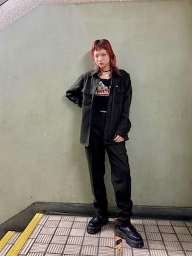 「HYSTERIC GLAMOUR（ヒステリックグラマー）のアイテム（チョーカー）」を使った、sakurakoさん（レディース・158cm）の秋コーディネート