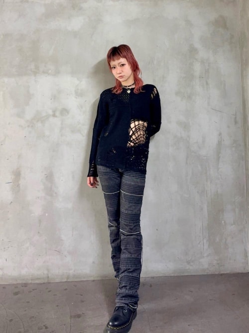 hysteric glamor スクラッチフレアデニムパンツ スクラッチフレアデニムパンツ|HYSTERIC GLAMOUR WOMEN