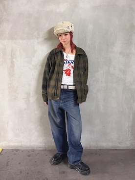 「HYSTERIC GLAMOUR（ヒステリックグラマー）のアイテム（デニムパンツ）」を使った、sakurakoさん（レディース・158cm）の秋コーディネート