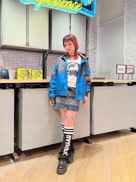 「アイテム（ソックス/靴下、ブラック系）」を使った、sakurakoさん（レディース・158cm）の冬コーディネート