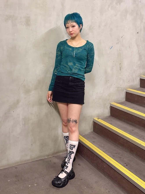 HYSTERIC グラマー ターコイズソックス GUITAR GIRL スケーターソックス|HYSTERIC GLAMOUR MEN | HYSTERIC