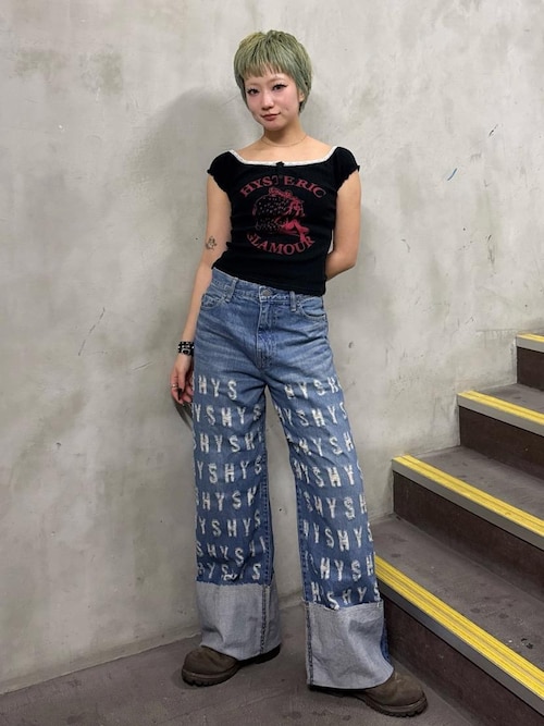 初期　ヒステリックグラマー　ヒッピードール　山本ヨーコ　Tシャツ　チビT Y2K QUEEN SIZE CANDY チビTシャツ|HYSTERIC GLAMOUR WOMEN | HYSTERIC
