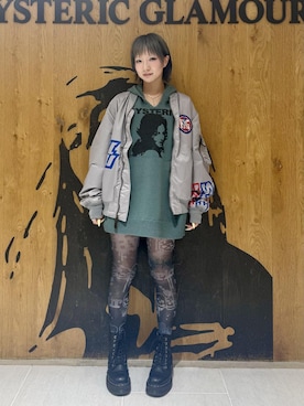 「アイテム（ソックス/靴下、ブラック系）」を使った、sakurakoさん（レディース・158cm）の秋コーディネート