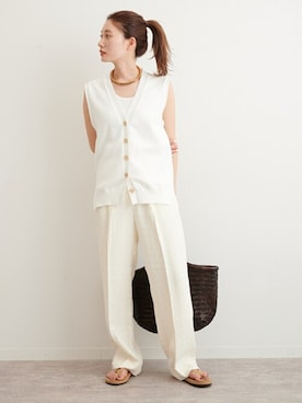 「FRAMeWORK（フレームワーク）のアイテム（ベスト）」を使った、minamiさん（レディース・165cm）の春コーディネート