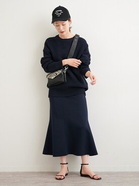 「FRAMeWORK（フレームワーク）のアイテム（キャップ）」を使った、minamiさん（レディース・165cm）の春コーディネート