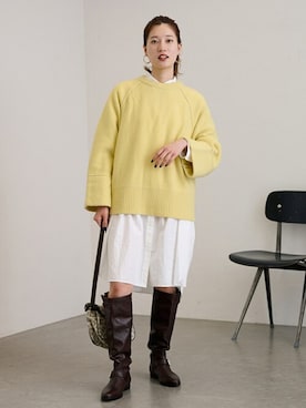 「FRAMeWORK（フレームワーク）のアイテム（ブーツ）」を使った、minamiさん（レディース・165cm）の秋コーディネート