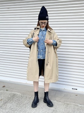 「FRAMeWORK（フレームワーク）のアイテム（ジャケット/アウター）」を使った、minamiさん（レディース・165cm）の冬コーディネート