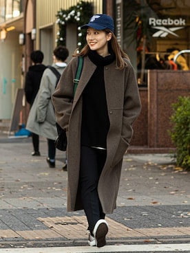 「FRAMeWORK（フレームワーク）のアイテム（スニーカー）」を使った、minamiさん（レディース・165cm）の冬コーディネート