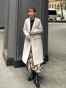 「#秋コーデ」｜「アイテム（チェスターコート）」を使った、keikaxutさん（レディース・169cm）の秋コーディネート