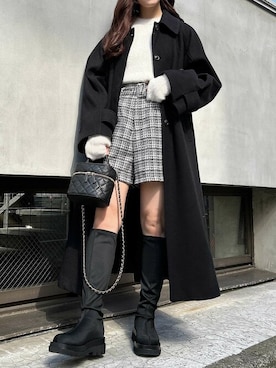「ツイードパンツ」｜「アイテム（その他）」を使った、INGNI STORE(イングストア）さん（レディース・159cm）の秋コーディネート