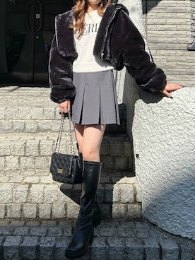 「韓国コーデ」｜「アイテム（その他）」を使った、INGNI STORE(イングストア）さん（レディース・155cm）の秋コーディネート