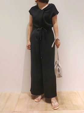「qualite（カリテ）のアイテム（サロペット/オーバーオール）」を使った、koeさん（レディース・160cm）の夏コーディネート