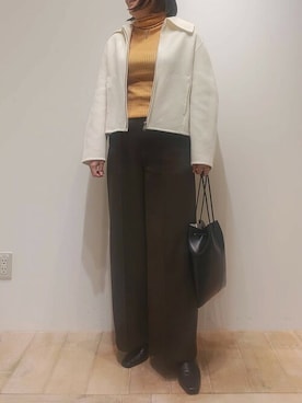 「qualite（カリテ）のアイテム（ブルゾン）」を使った、koeさん（レディース・160cm）の秋コーディネート