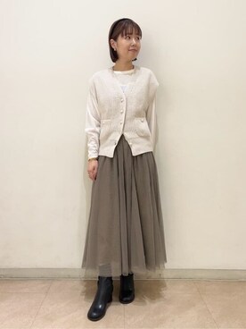 「シュートブーツ」｜ainaさん（レディース・158cm）の秋コーディネート