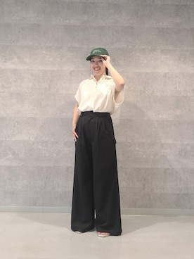 「アイテム（キャップ）」を使った、Akiさん（レディース・145cm）の夏コーディネート