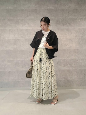 「アイテム（ブルゾン）」を使った、Akiさん（レディース・145cm）の夏コーディネート