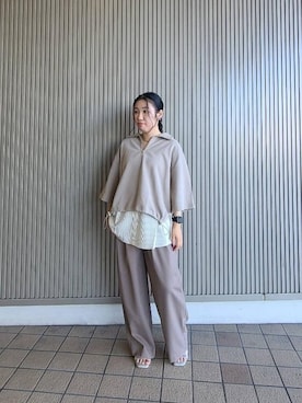 「アイテム（スウェット）」を使った、Akiさん（レディース・145cm）の秋コーディネート
