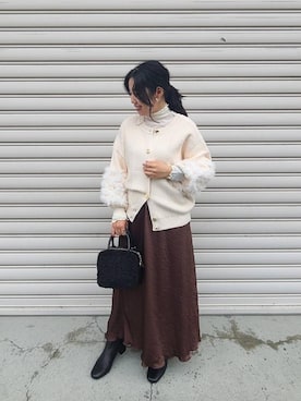 「アイテム（Tシャツ/カットソー）」を使った、Akiさん（レディース・145cm）の秋コーディネート