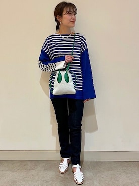 「FAEDA（ファエダ）のアイテム」を使った、窪田さん（レディース・154cm）の冬コーディネート