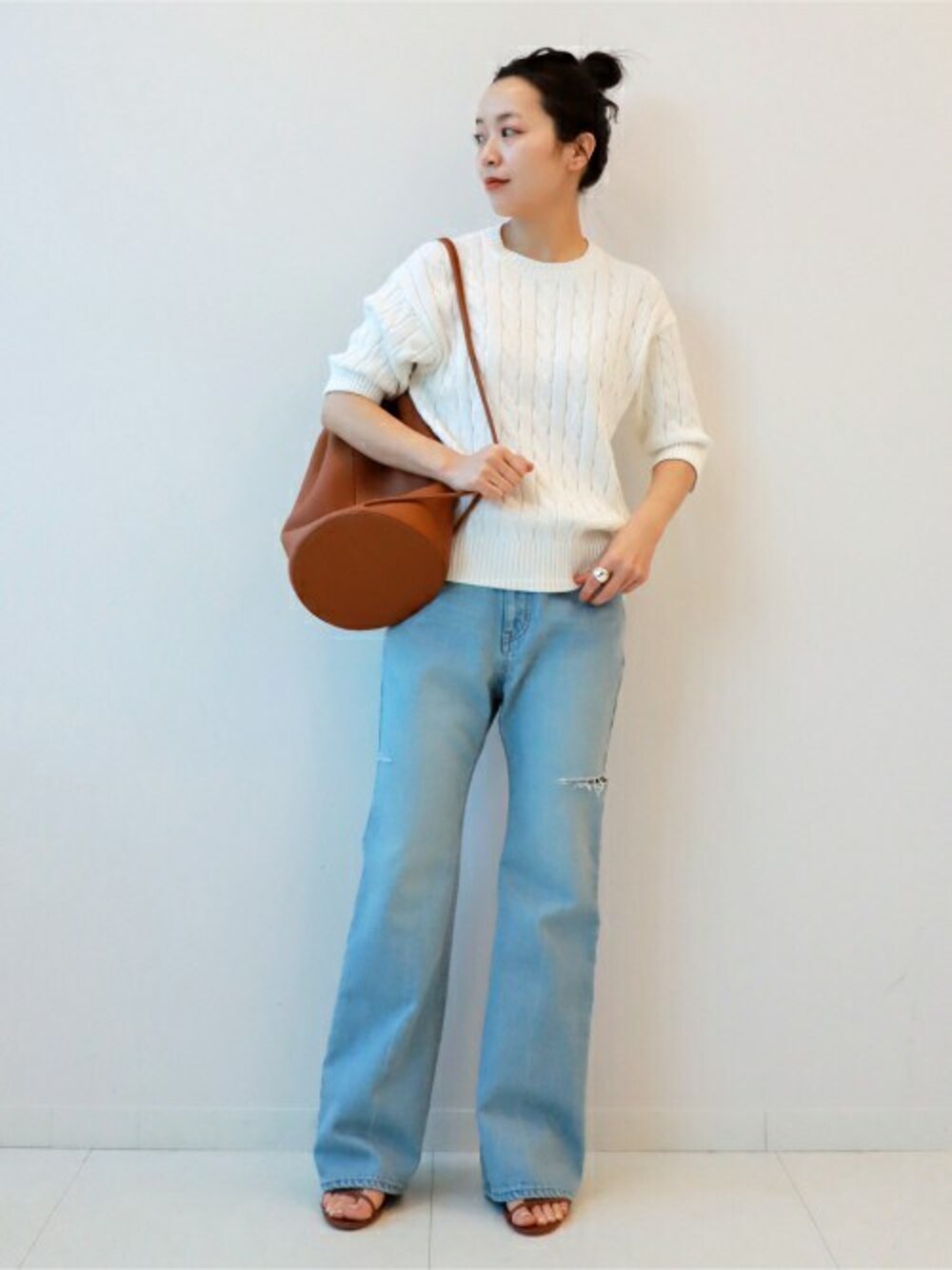 Plage2022【GIRL】SESIAローゲージVプルオーバー レディース