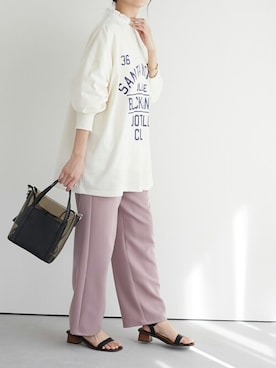 「SEVENDAYS=SUNDAY（セブンデイズサンデイ）のアイテム（スウェット）」を使った、Online Storeさん（レディース・160cm）の春コーディネート