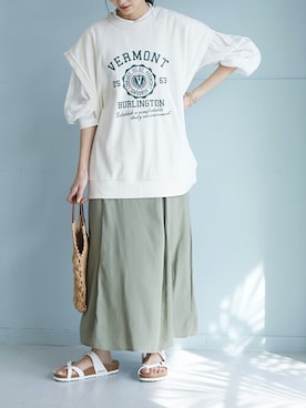 「SEVENDAYS=SUNDAY（セブンデイズサンデイ）のアイテム」を使った、Online Storeさん（レディース・160cm）の春コーディネート