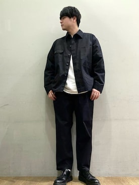 「アイテム（チノパンツ、ブルー系）」を使った、Online Storeさん（メンズ・171cm）の春コーディネート