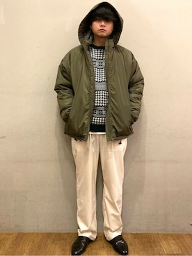 「CRAFT STANDARD BOUTIQUE（クラフトスタンダードブティック）のアイテム（ダウンジャケット/コート）」を使った、Online Storeさん（メンズ・171cm）の冬コーディネート