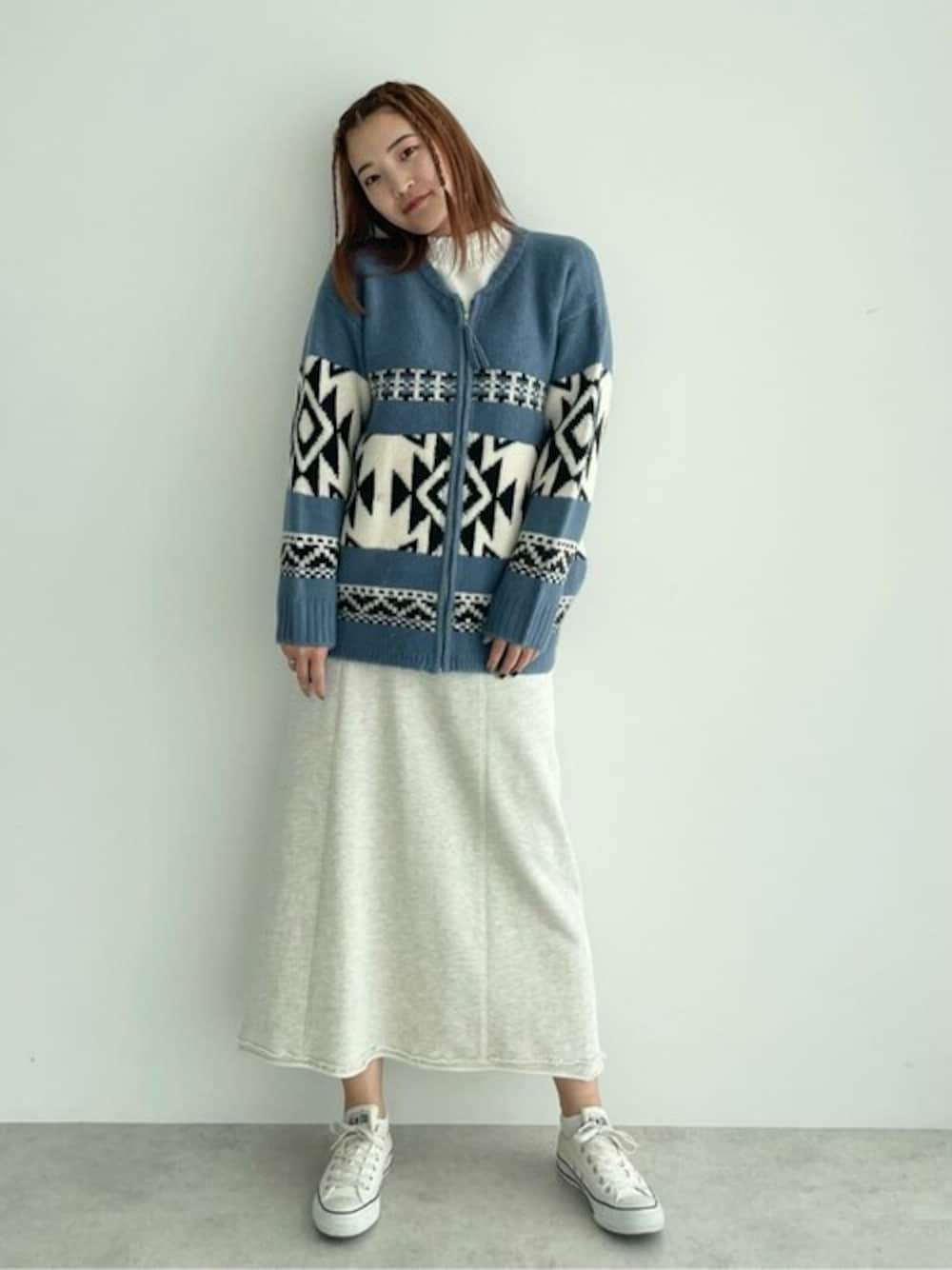 「CRAFT STANDARD BOUTIQUE、クラフトスタンダードブティック、craftstandardboutique」｜「CRAFT STANDARD BOUTIQUEのシャーリングネックプルオーバー　◆（Tシャツ/カットソー、ホワイト系）」を使った、Online Storeさん（レディース・171cm）の秋コーディネートの1枚目の写真