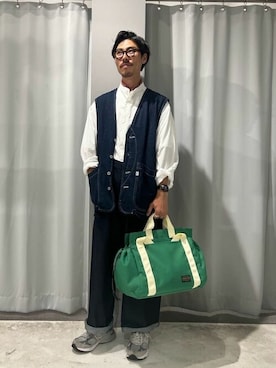「PENDLETON（ペンドルトン）のアイテム（バッグ）」を使った、Online Storeさん（メンズ・173cm）の秋コーディネート