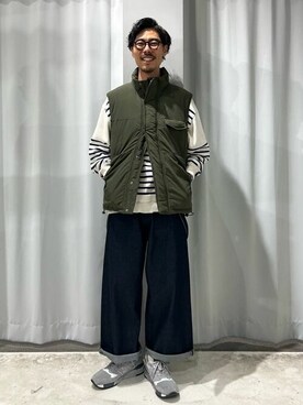 「CRAFT STANDARD BOUTIQUE（クラフトスタンダードブティック）のアイテム（その他アウター）」を使った、Online Storeさん（メンズ・173cm）の冬コーディネート