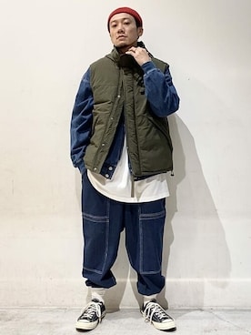 「CRAFT STANDARD BOUTIQUE（クラフトスタンダードブティック）のアイテム（その他アウター）」を使った、Online Storeさん（メンズ・176cm）の冬コーディネート