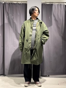 「CRAFT STANDARD BOUTIQUE（クラフトスタンダードブティック）のアイテム（その他アウター）」を使った、Online Storeさん（メンズ・175cm）の冬コーディネート