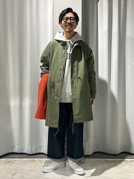 「CRAFT STANDARD BOUTIQUE（クラフトスタンダードブティック）のアイテム（その他アウター）」を使った、Online Storeさん（メンズ・173cm）の冬コーディネート