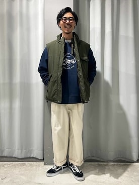 「CRAFT STANDARD BOUTIQUE（クラフトスタンダードブティック）のアイテム（その他アウター）」を使った、Online Storeさん（メンズ・173cm）の冬コーディネート