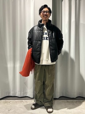 「CRAFT STANDARD BOUTIQUE（クラフトスタンダードブティック）のアイテム（その他アウター）」を使った、Online Storeさん（メンズ・173cm）の冬コーディネート