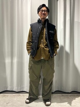 「CRAFT STANDARD BOUTIQUE（クラフトスタンダードブティック）のアイテム（その他アウター）」を使った、Online Storeさん（メンズ・173cm）の冬コーディネート