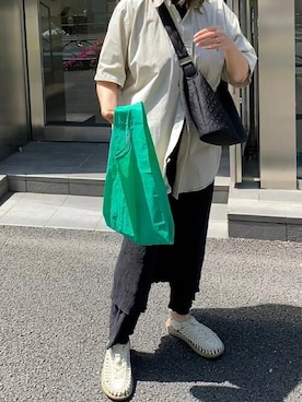 「BAGGU（バグー）のアイテム」を使った、Dailyrusset ECさん（レディース・161cm）の春コーディネート