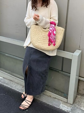 「Daily russet（デイリー ラシット）のアイテム」を使った、Dailyrusset ECさん（レディース・154cm）の春コーディネート