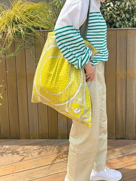 「Daily russet（デイリー ラシット）のアイテム」を使った、Dailyrusset ECさん（レディース・161cm）の夏コーディネート