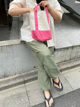 「Daily russet（デイリー ラシット）のアイテム」を使った、Dailyrusset ECさん（レディース・161cm）の夏コーディネート