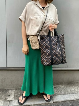 「お買い物」｜Dailyrusset ECさん（レディース・161cm）の夏コーディネート