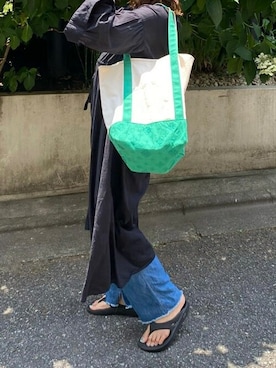 「キャンバストート」｜Dailyrusset ECさん（レディース・161cm）の夏コーディネート