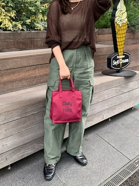 「Daily russet（デイリー ラシット）のアイテム」を使った、Dailyrusset ECさん（レディース・154cm）の秋コーディネート