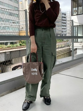 「Daily russet（デイリー ラシット）のアイテム」を使った、Dailyrusset ECさん（レディース・154cm）の秋コーディネート