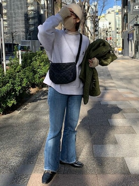 「Daily russet（デイリー ラシット）のアイテム」を使った、Dailyrusset ECさん（レディース・154cm）の冬コーディネート