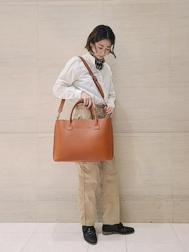 「Felisi（フェリージ）のアイテム」を使った、博多店スタッフさん（レディース・169cm）の冬コーディネート
