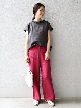 FUJITAさん（レディース・159cm）の夏コーディネート