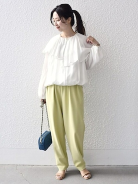 「シップス フォー ウィメン(SHIPS for women)」｜「アイテム（ブルゾン）」を使った、FUJITAさん（レディース・159cm）の春コーディネート