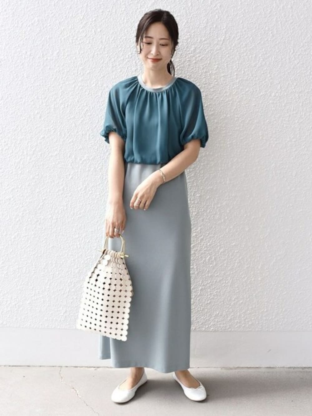 SHIPS（シップス）の「*〈手洗い可能〉シアー トップス コンビ ジョー